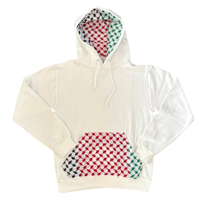 The Woven Kufiya Pullover Hoodie (Flag Color Kufiya)