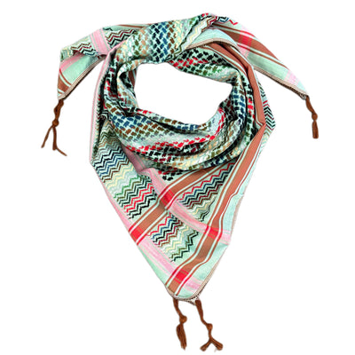 Woven Kufiya Teal Cocktail - Palestinian Made