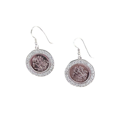 Made in Palestine Coin Replica Sterling Silver Earrings