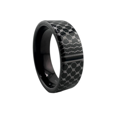 Inverse Black Kufiya 8mm Tungsten Band