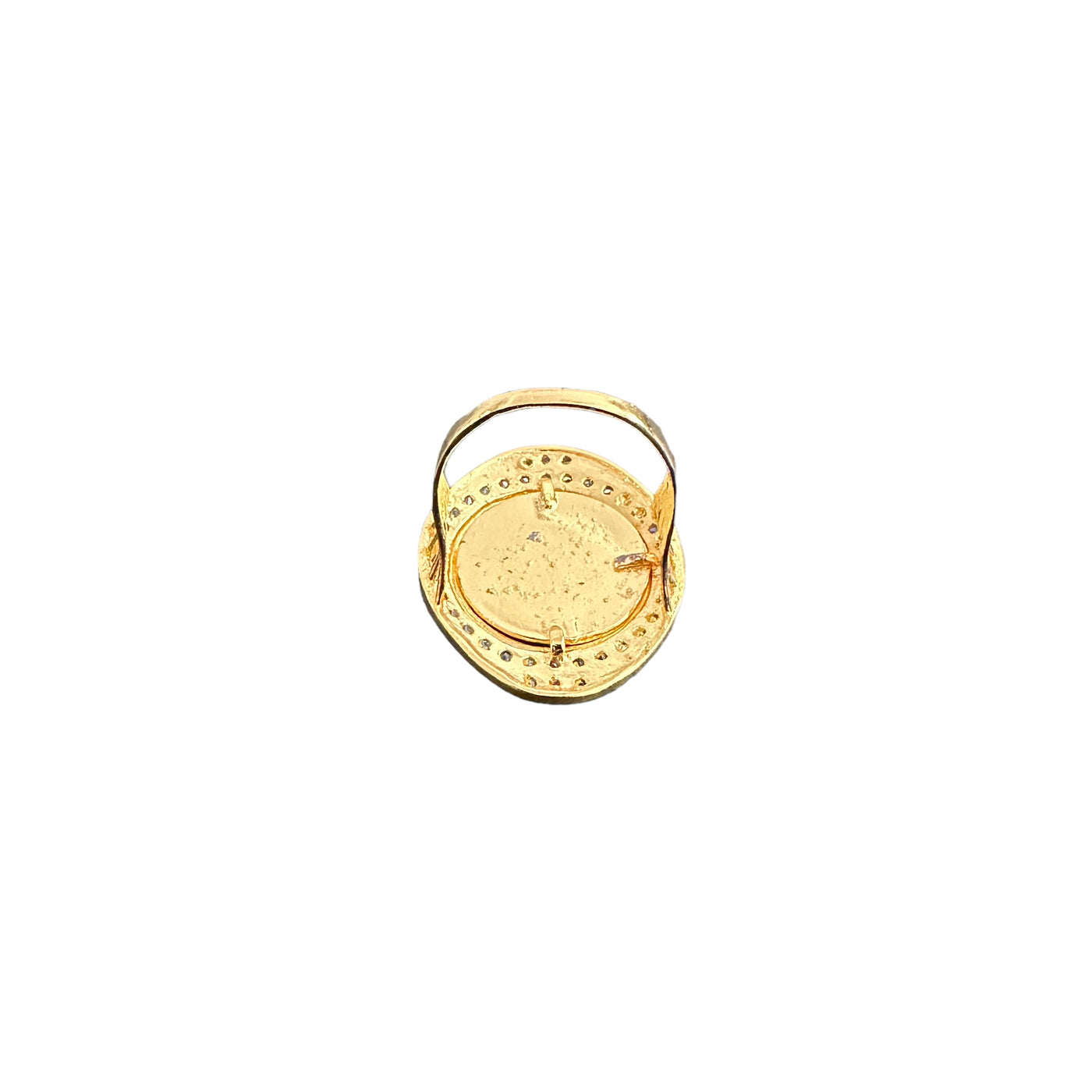 Made in Palestine Coin Replica Sterling Silver Gold Plated Ring