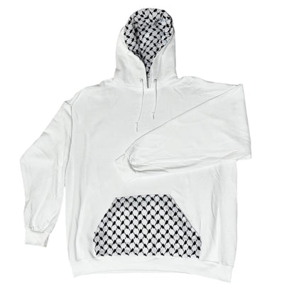 PREORDER Ships By 12/10: The Woven Kufiya Pullover Hoodie (B & W Kufiya)