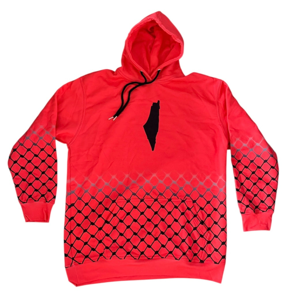 Palestine Map Kufiya Hoodie - Avail in 4 Colors
