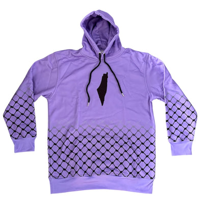 Palestine Map Kufiya Hoodie - Avail in 4 Colors