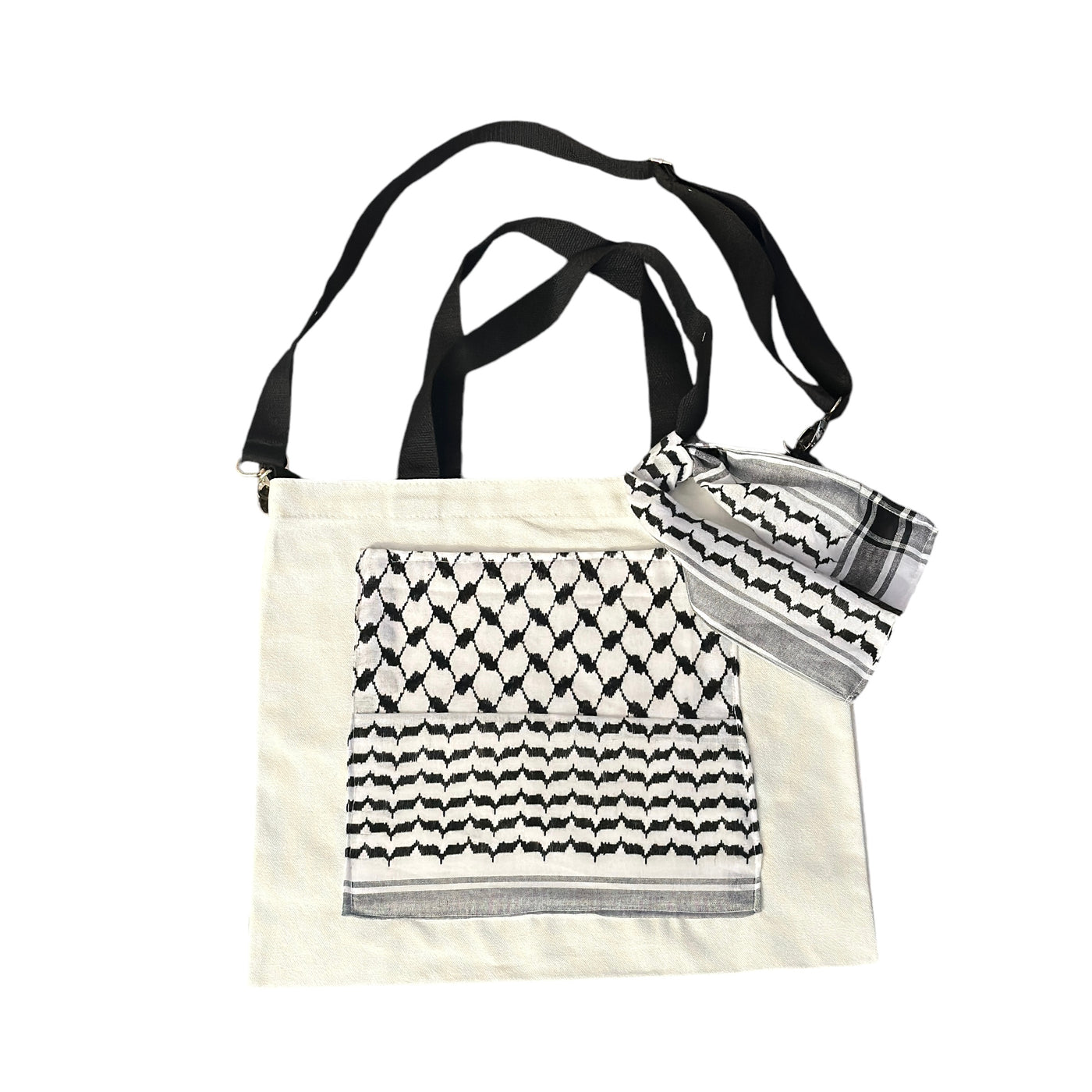 Palestinian-Made Kufiya Tote Bag