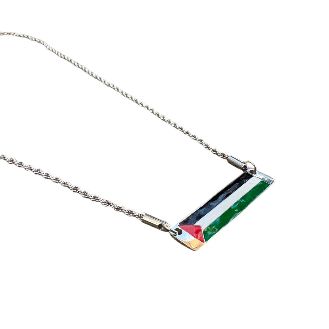 The Palestinian Flag Bar Necklace