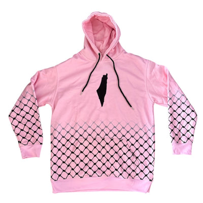 Palestine Map Kufiya Hoodie - Avail in 4 Colors