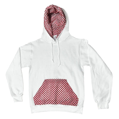 PREORDER Ships By 12/10: The Woven Kufiya Shemagh Pullover Hoodie (R & W Kufiya)