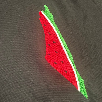 Watermelon Map Embroidered Shirt