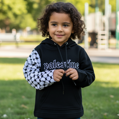 Kids Palestine Kufiya Pullover Hoodie