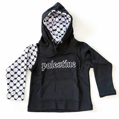 Kids Palestine Kufiya Pullover Hoodie