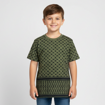 The Kufiya Shirt - Short Sleeve Green
