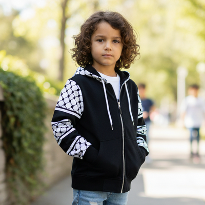 Kids Kufiya Zip Hoodie