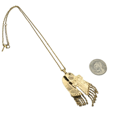 Stainless Steel Dome Of The Rock Kufiya Necklace