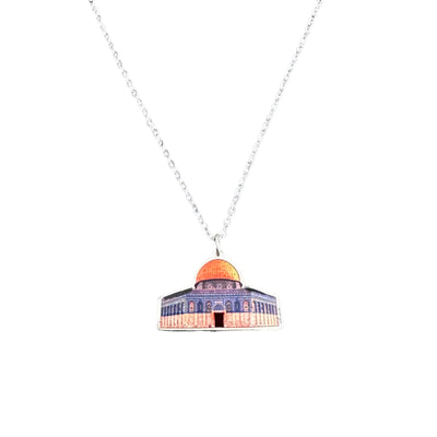 Silver Dome of the Rock Necklace