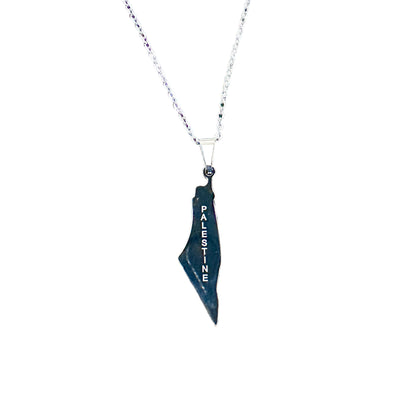 Stainless Steel Palestine Map Necklace - Available in 2 Colors