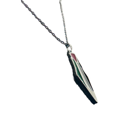 Silver Plated Small Palestine Map Necklace