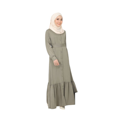 Modest Fashion Olive Green Dress
