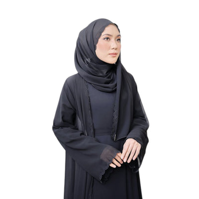 Modest Fashion Black Hijab & Abaya Set