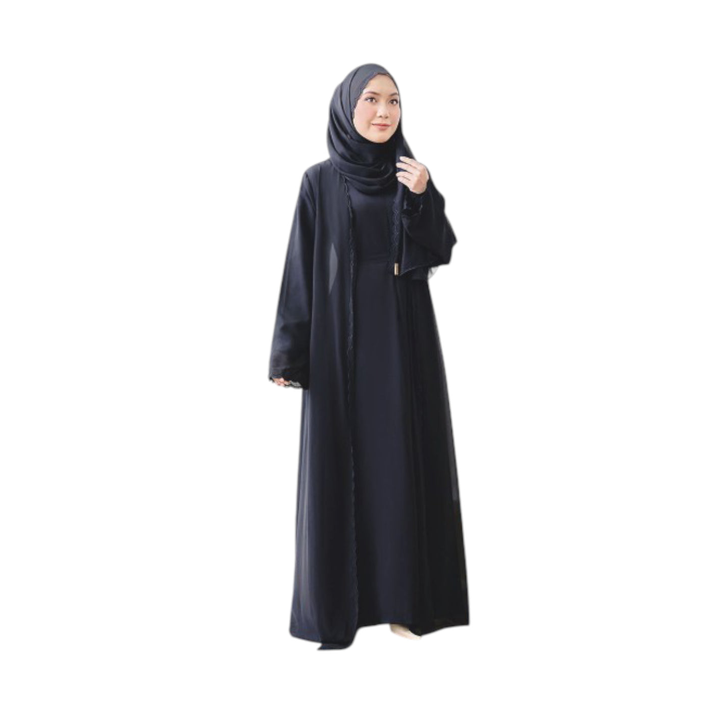 Modest Fashion Black Hijab & Abaya Set