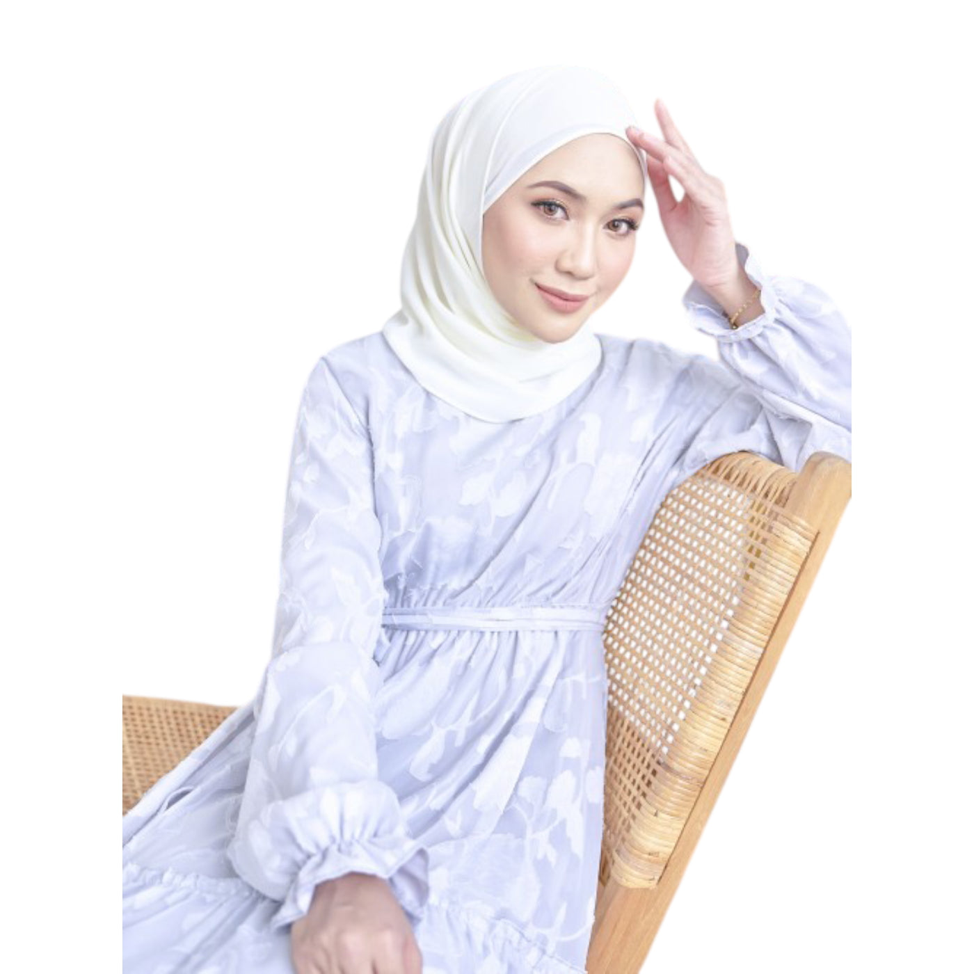 Modest Fashion Gray Ruffled Dress