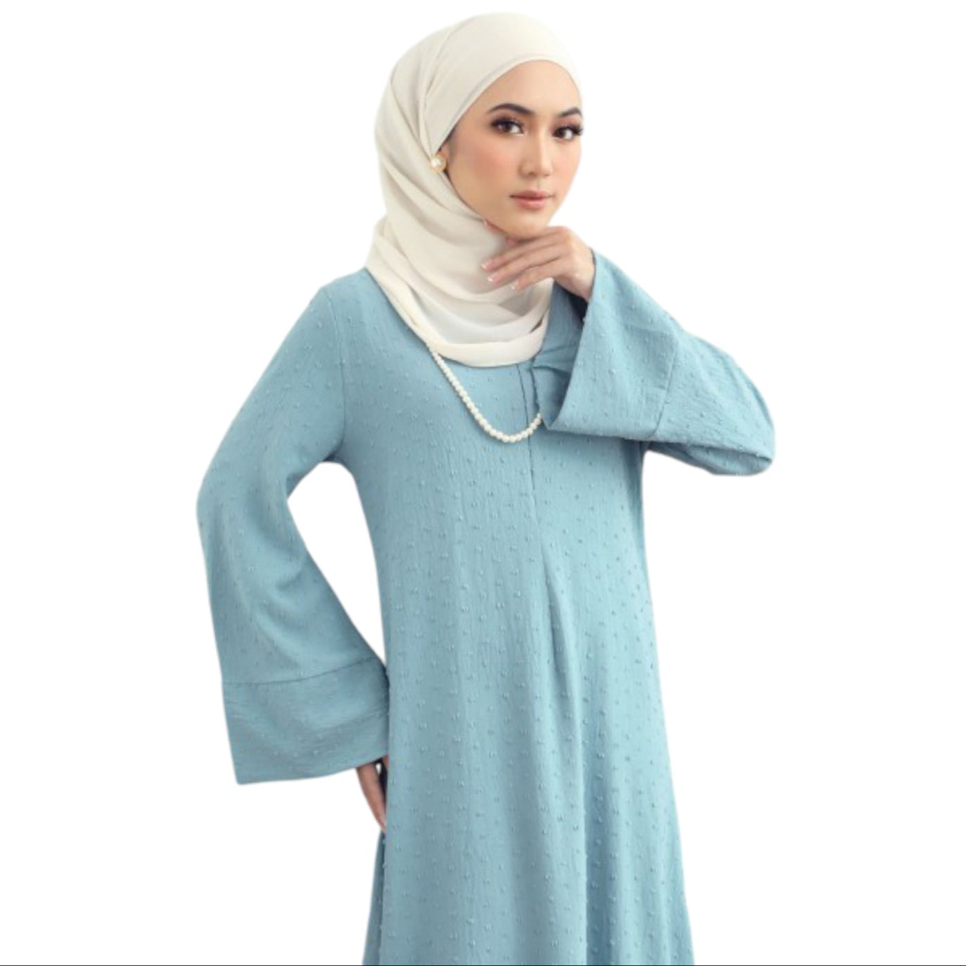 Modest Fashion Dusty Green Abaya Dress