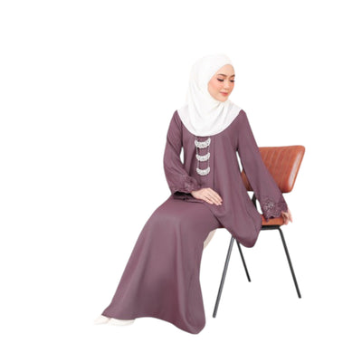 Modest Fashion Purple Modern Shirt & Skirt Set
