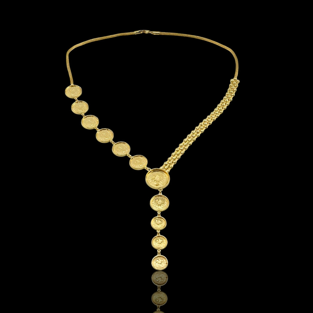 21K Solid Gold Ottoman Coin Necklace – West Bank Apparel