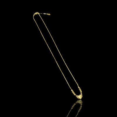 21K Solid Gold Heart Necklace