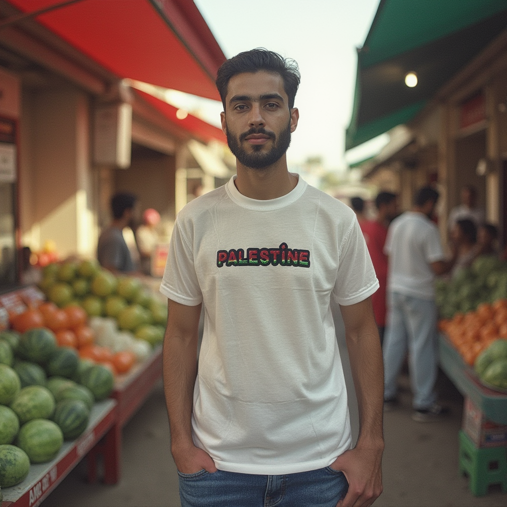 Palestine Watermelon Puff Print Shirt