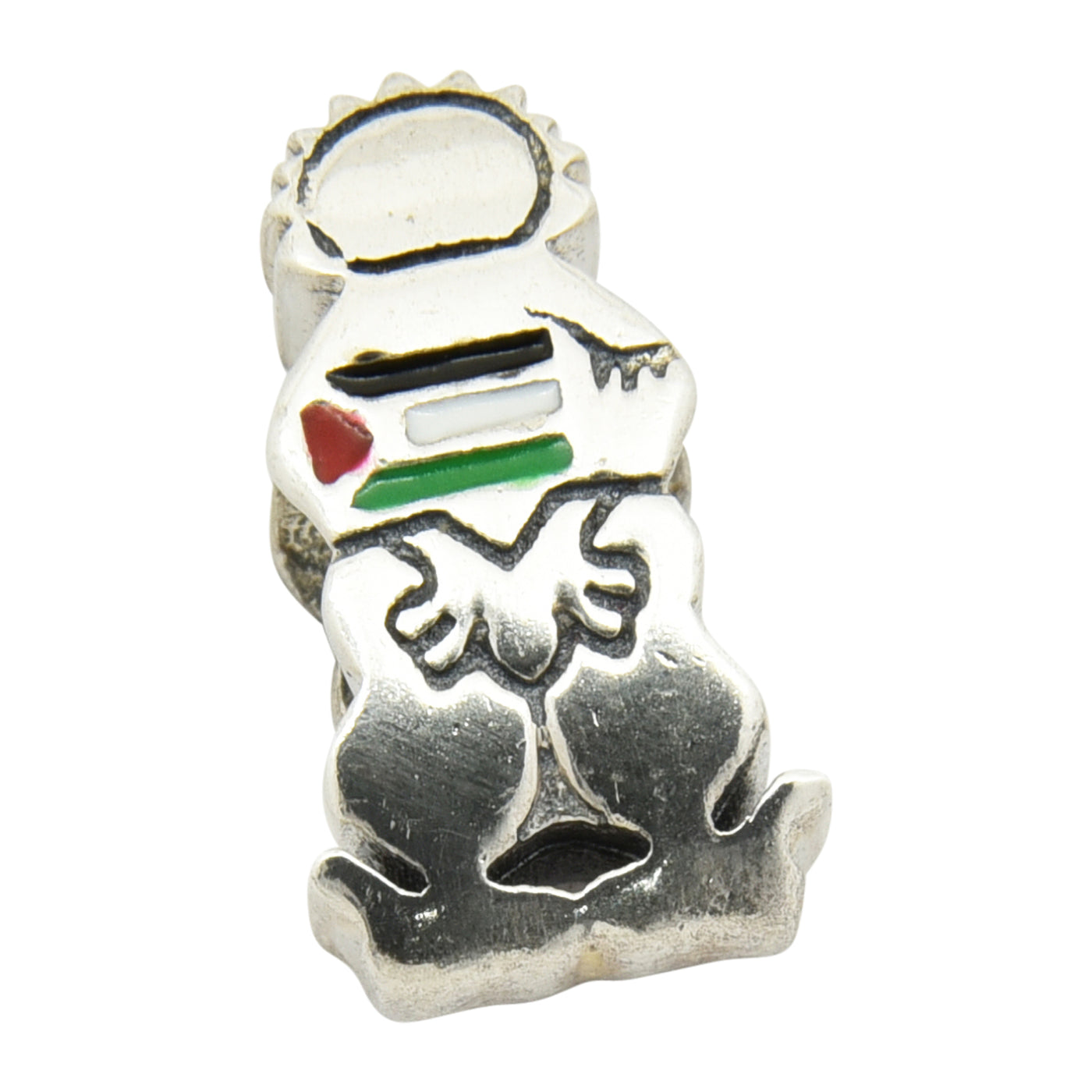 Sterling Silver Handala Palestine Flag Bracelet Charm