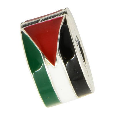 Sterling Silver Palestine Flag Clip Charm