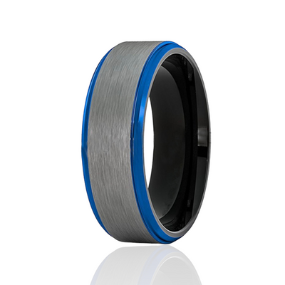 Blue Tungsten 8mm Band