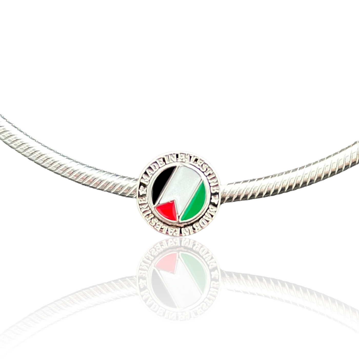 Sterling Silver Made In Palestine Bracelet Charm