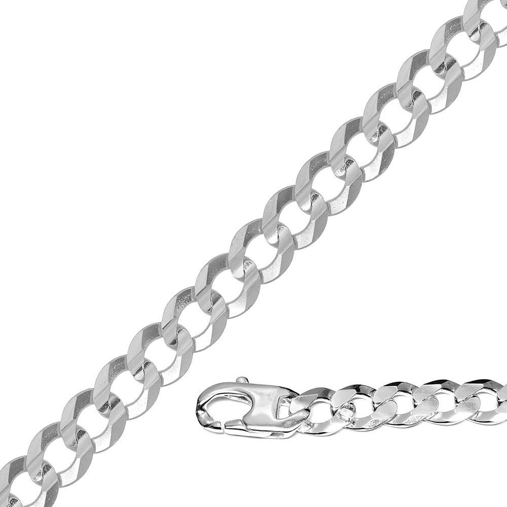 Sterling Silver Curb 300 11mm Chain All Lengths