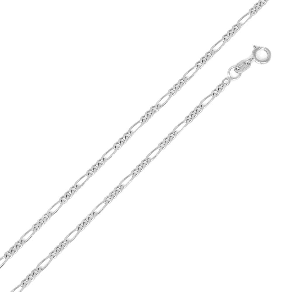 Sterling Silver Figaro 050 2mm Chain All Lengths