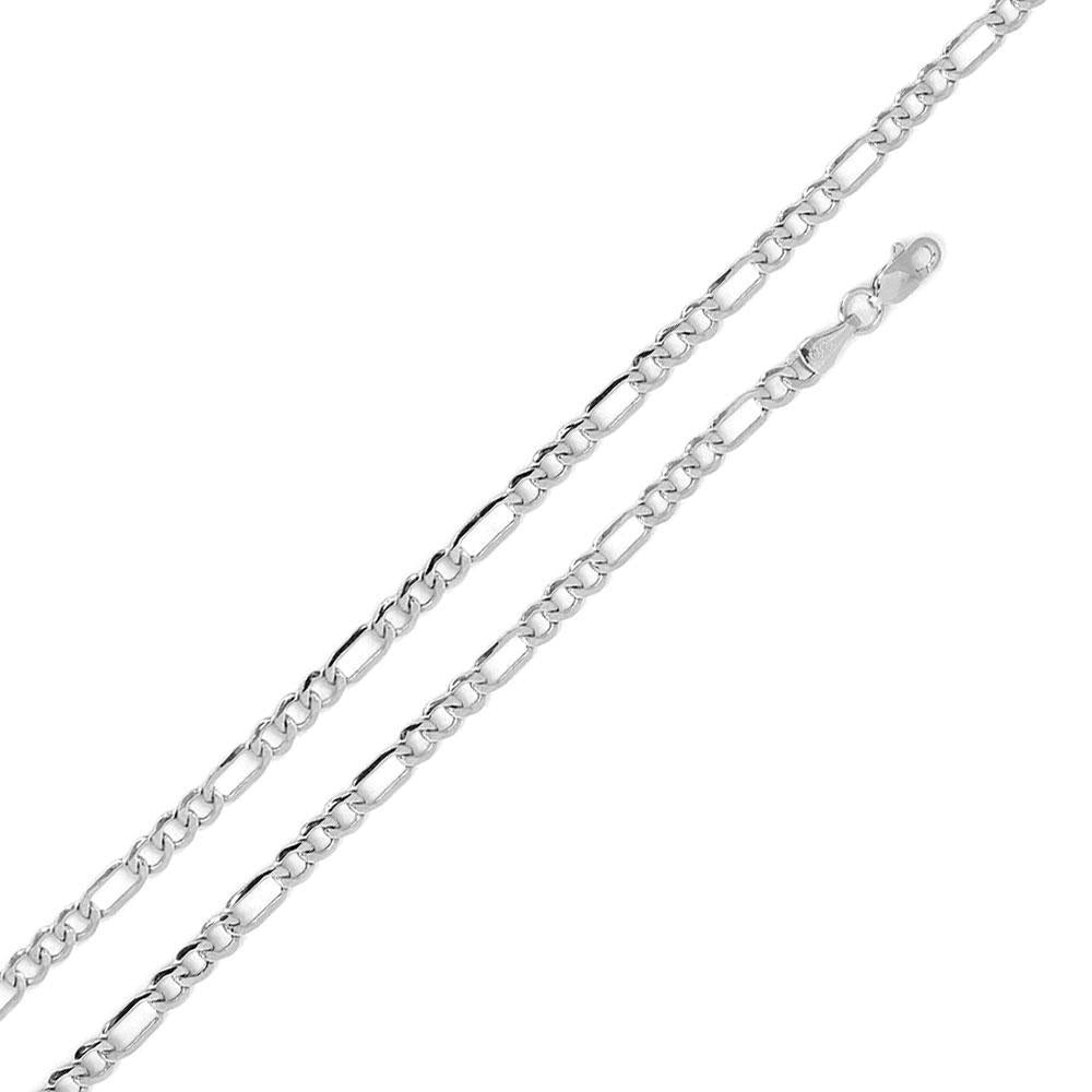 Sterling Silver Figaro 080 3mm Chain All Lengths