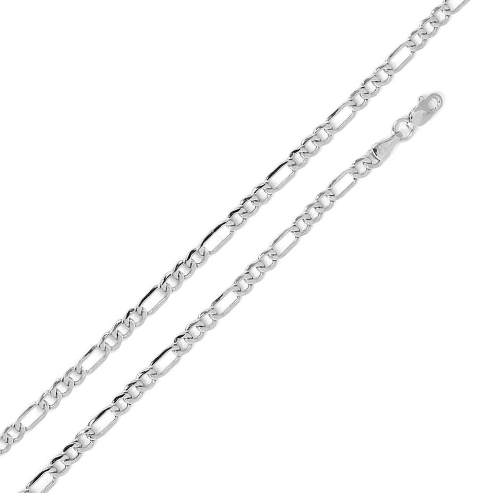 Sterling Silver Figaro 100 4mm Chain All Lengths