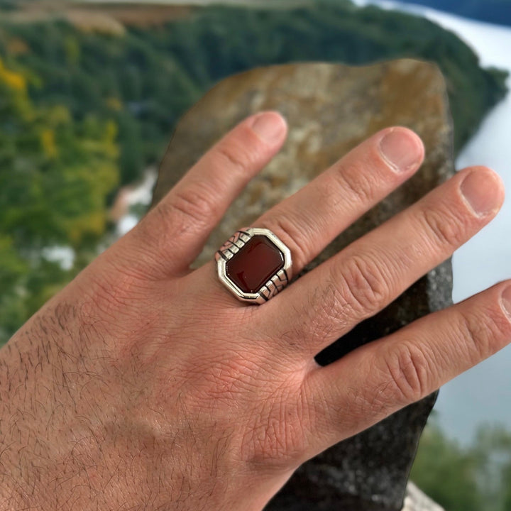 A&G ring with red stone エーアンドジー ストーン入20号 A&G ring with red stone エーアンドジー ストーン入20号 - メルカリ