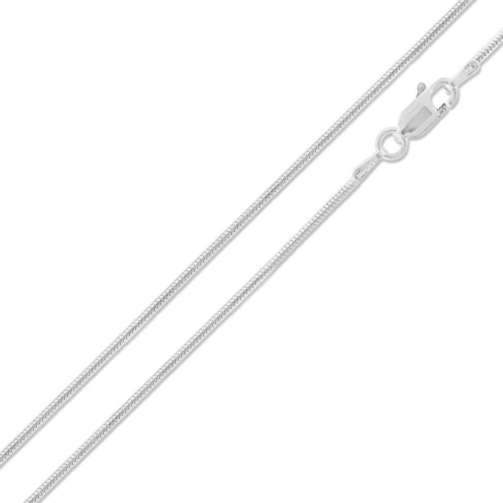 Sterling Silver Round Snake 050 2mm Chain All Lengths