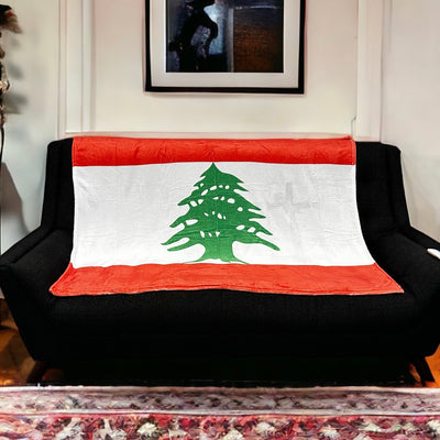 Lebanon Flag Throw Blanket