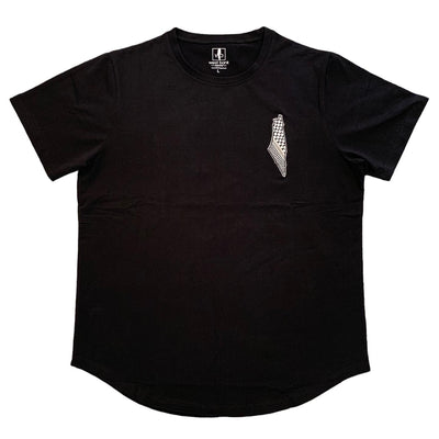 Kufiya Map Embroidered Shirt Black Short Sleeve