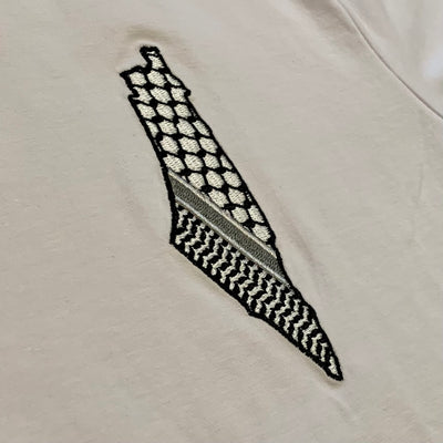 Kufiya Map Embroidered Shirt White Long Sleeve
