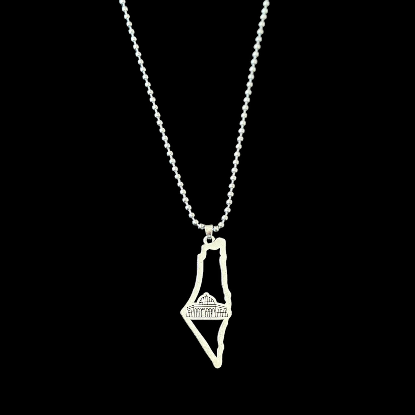Silver Plated Palestine Dome of the Rock Necklace