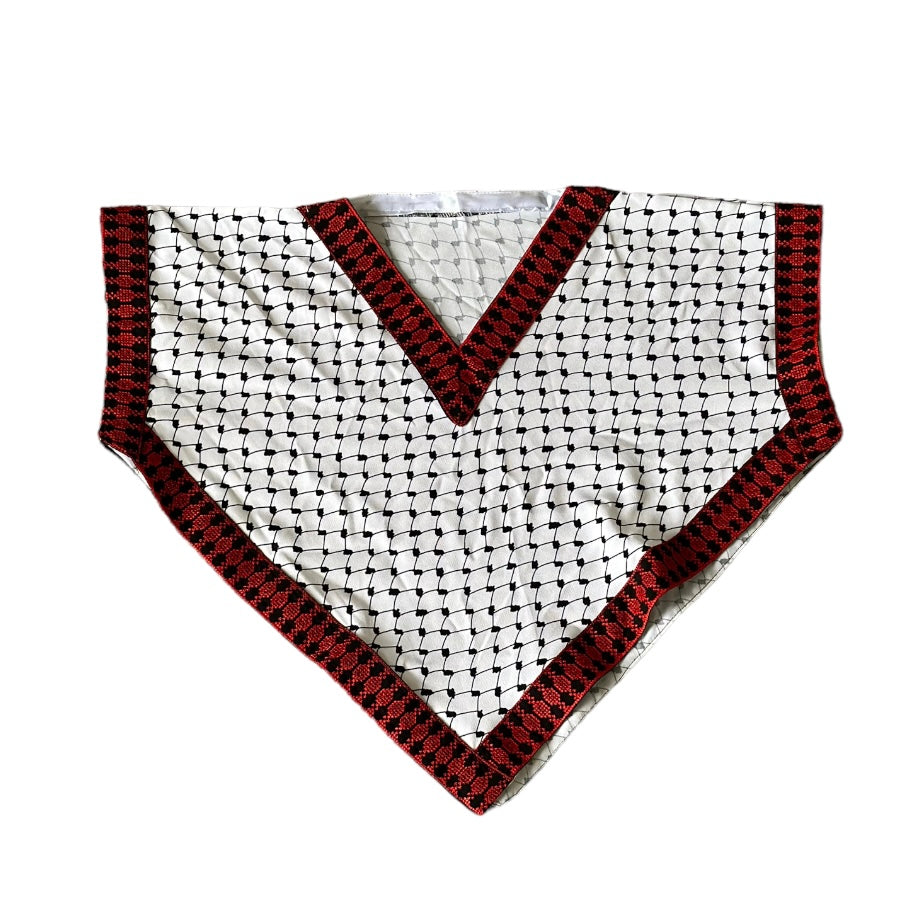 Kids Premium Quality Palestinian Tatreez Kufiya Poncho