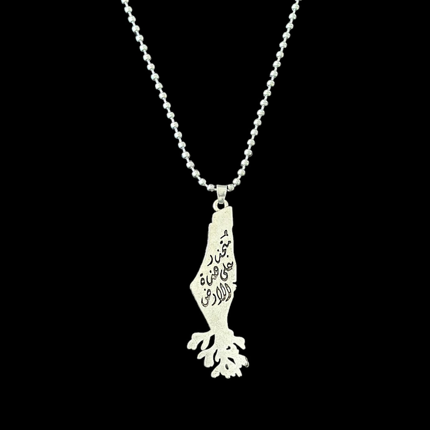 Silver Plated Palestine Roots Necklace
