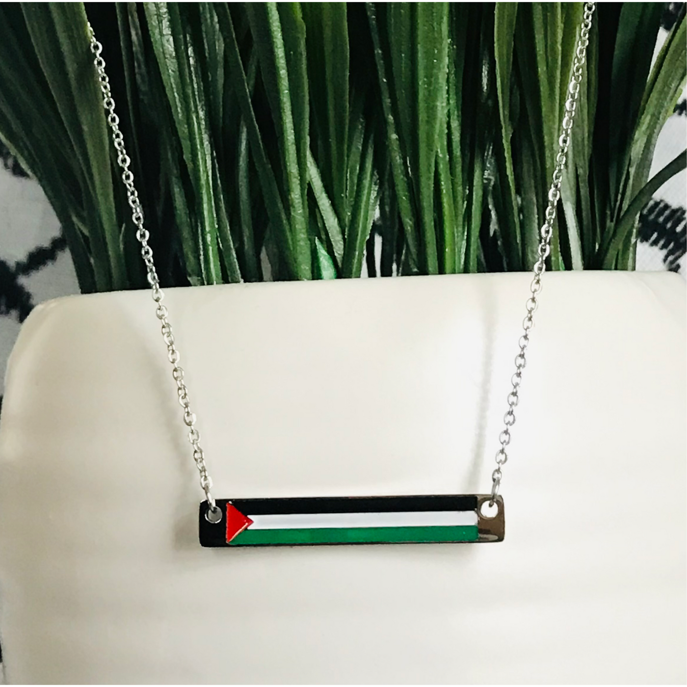 The Palestinian Flag Bar Necklace
