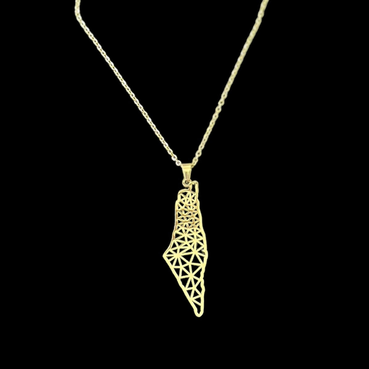 Stainless Steel Palestine Gold Plated Necklace